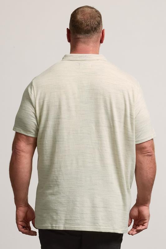 BadRhino Big & Tall Cream Marl Polo Shirt | BadRhino 4