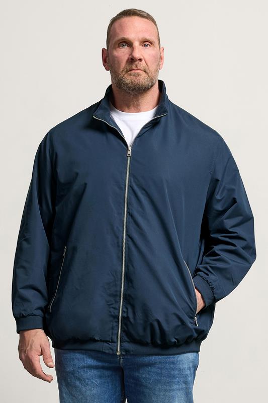  JACK & JONES Big & Tall Navy Blue Bomber Jacket