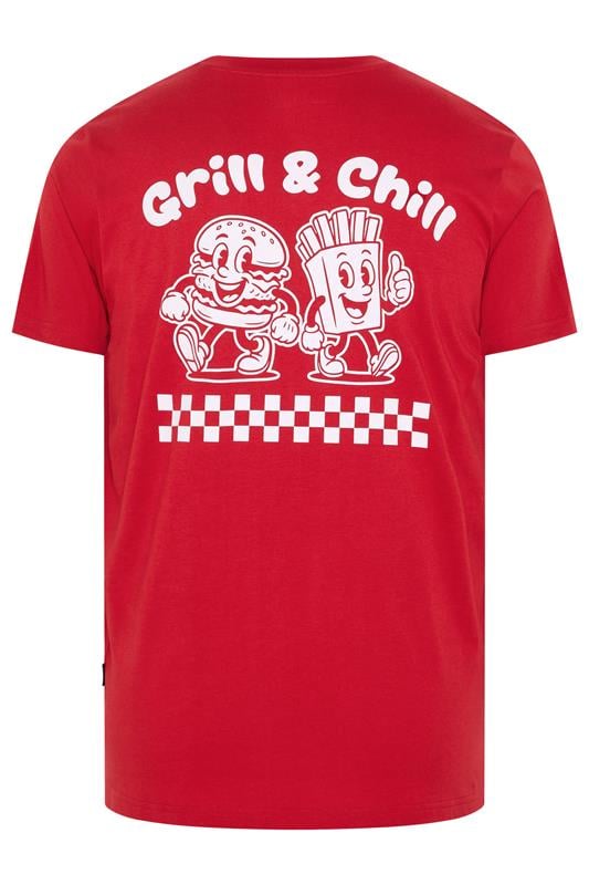 BadRhino Big & Tall Red Extra Long 'Grill & Chill' T-Shirt | BadRhino 7