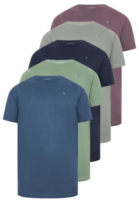 BadRhino Big & Tall 5 PACK Blue & Green Core T-Shirts | BadRhino  3