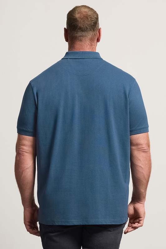 BadRhino Big & Tall Teal Blue Short Sleeve Polo Shirt | BadRhino 2