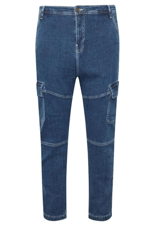 BadRhino Big & Tall Blue Stretch Cargo Jeans | BadRhino 1