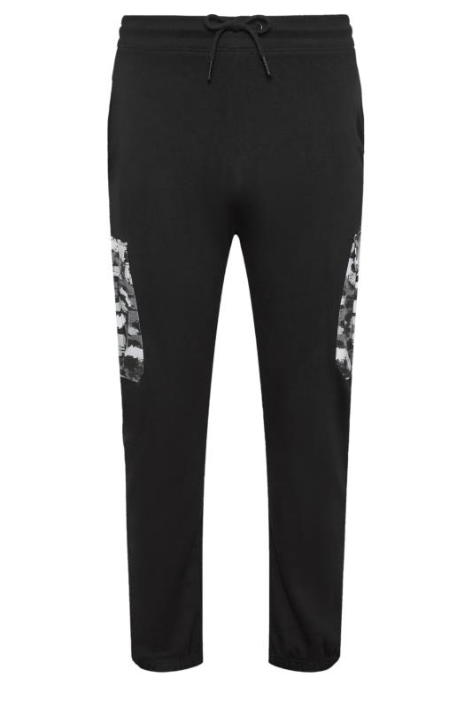 BadRhino Big & Tall Black Camo Detail Cargo Joggers | BadRhino 4