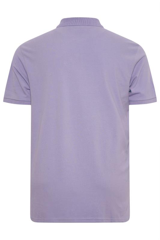 U.S. POLO ASSN. Big & Tall Purple Pique Polo Shirt | BadRhino 4