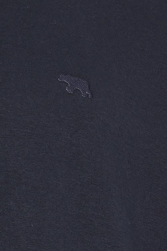 D555 Big & Tall Navy Blue Embroidery Quarter Zip Fleece | BadRhino 3