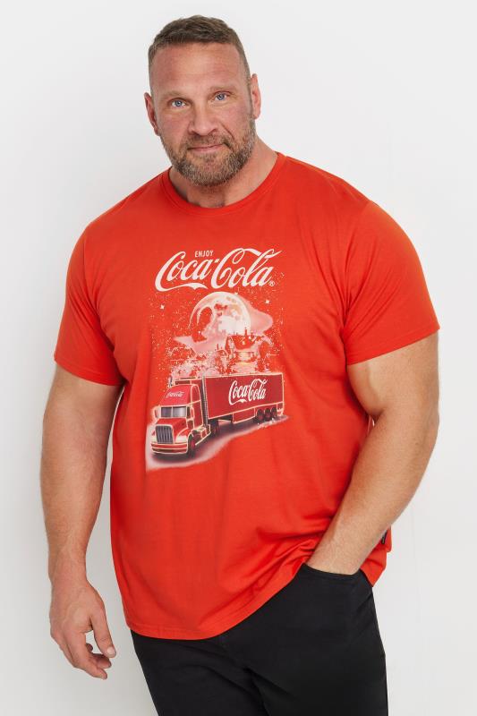 BadRhino Big & Tall Red Coca Cola Graphic Christmas T-Shirt | BadRhino 1