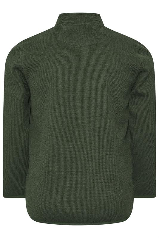 BadRhino Big & Tall Green Full Zip Textured Sweatshirt | BadRhino 7