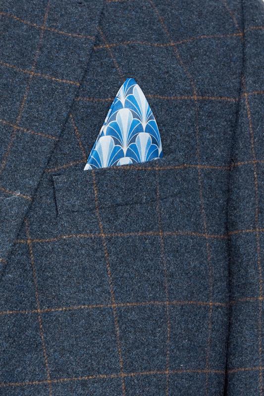 BadRhino Big & Tall Blue Tweed Check Wool Mix Suit Jacket | BadRhino 7