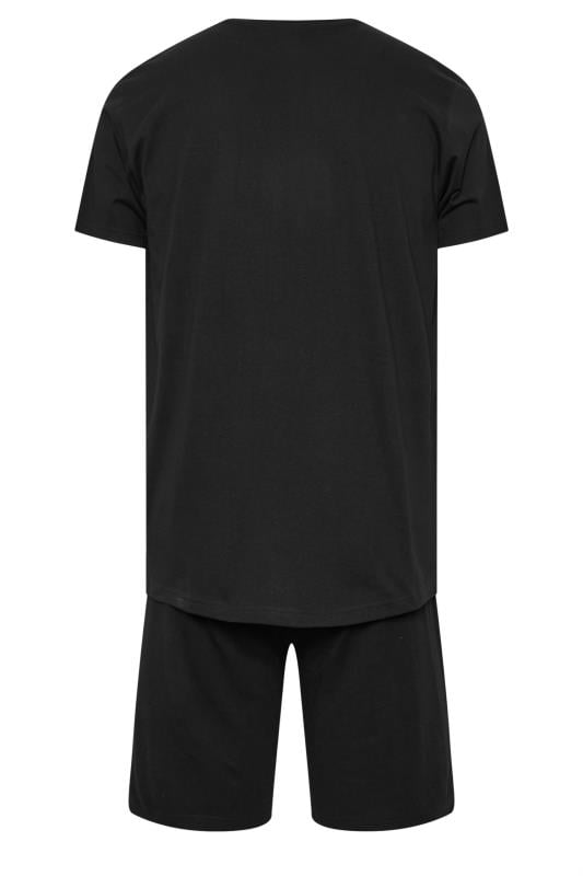 BadRhino Big & Tall Black Lounge Shorts & T-Shirt Set | BadRhino 2