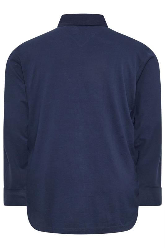 KAM Big & Tall Navy Pique Polo Shirt | BadRhino 4