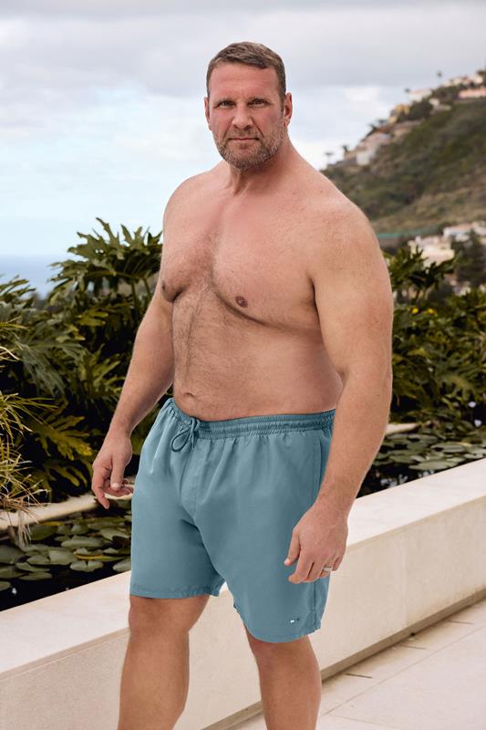 Men's  BadRhino Big & Tall Petrol Blue Swim Shorts