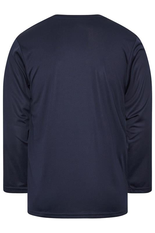 IronRhino Big & Tall Navy Blue Performance Long Sleeve T-Shirt | BadRhino 2
