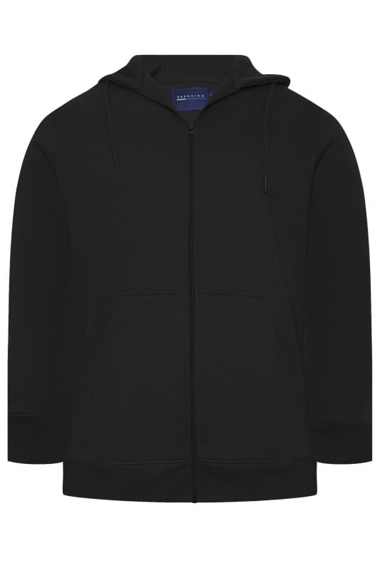 BadRhino Big & Tall Black Premium Zip Through Hoodie | BadRhino 4