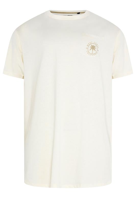  KAM Big & Tall White Pasedena Print T-Shirt