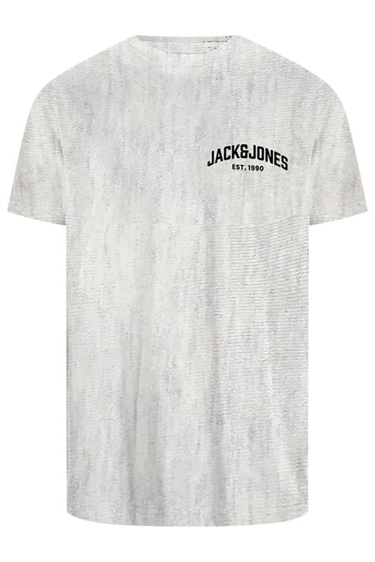 JACK & JONES Big & Tall 5 PACK Grey & Green Crew Neck T-Shirts | BadRhino 2