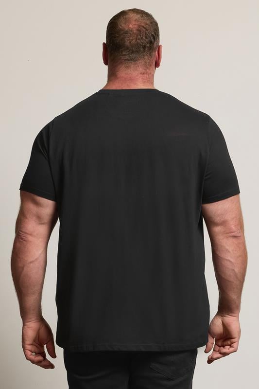 BadRhino Big & Tall Black Skull & Crossbones Graphic T-Shirt 4