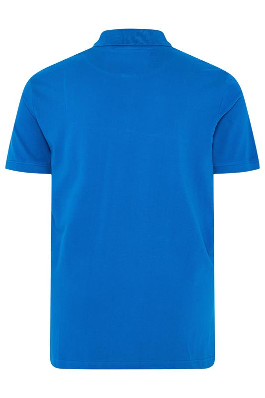BadRhino Big & Tall Blue & Yellow Contrast Polo Shirt | BadRhino 7