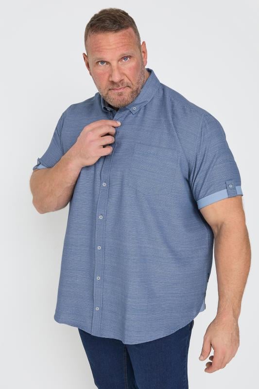 BadRhino Big & Tall Airforce Blue Slub Shirt | BadRhino 1