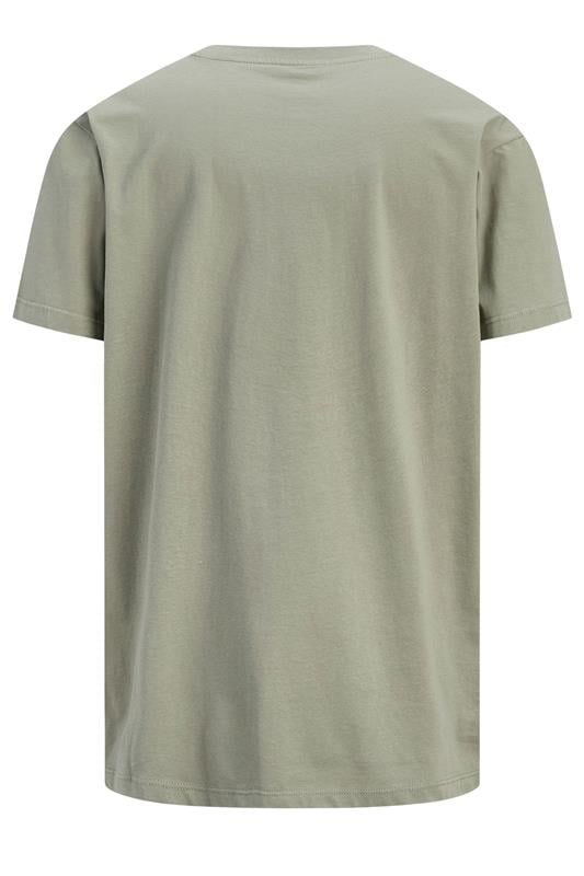 JACK & JONES Big & Tall Vetiver Green Basic T-Shirt | BadRhino 2