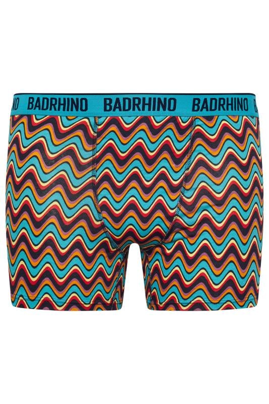 BadRhino Big & Tall 3 Pack Pink Orange & Teal Striped Trunks | BadRhino 5