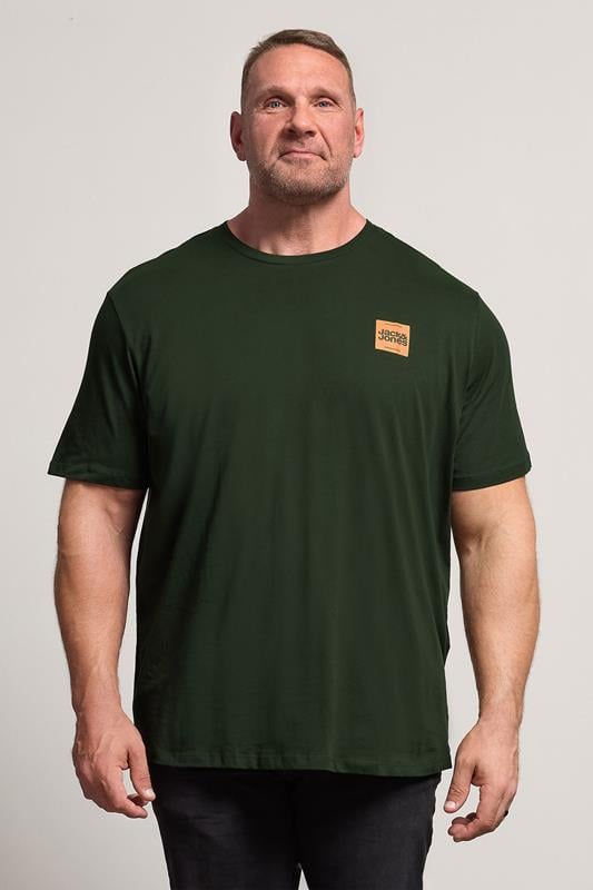 JACK & JONES Big & Tall Duffel Bag Green Logo T-Shirt