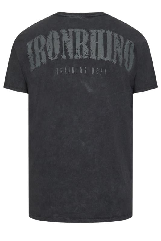 IronRhino Big & Tall Black Acid Wash T-Shirt | BadRhino 6