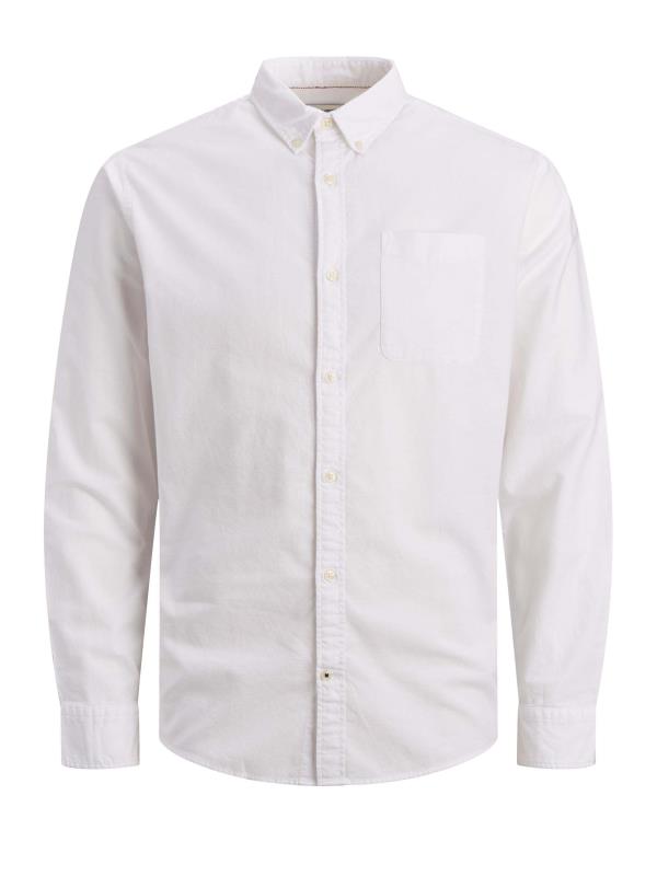 JACK & JONES Big & Tall White Oxford Shirt | BadRhino 1