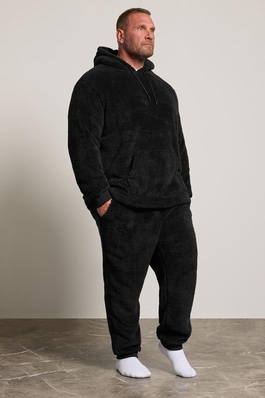  BadRhino Big & Tall Black Fleece Lounge Set