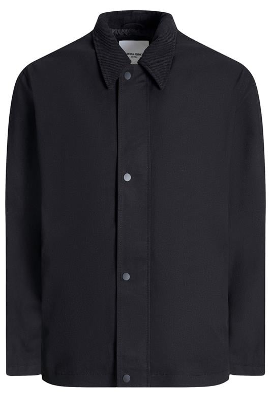 JACK & JONES Big & Tall Black Grady Worker Jacket | BadRhino 1