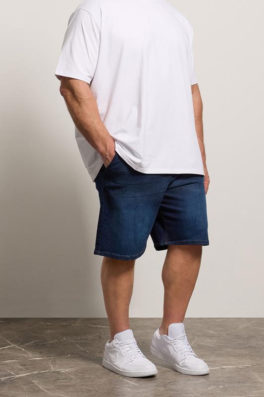  KAM Big & Tall Dark Blue Elasticated Stretch Shorts