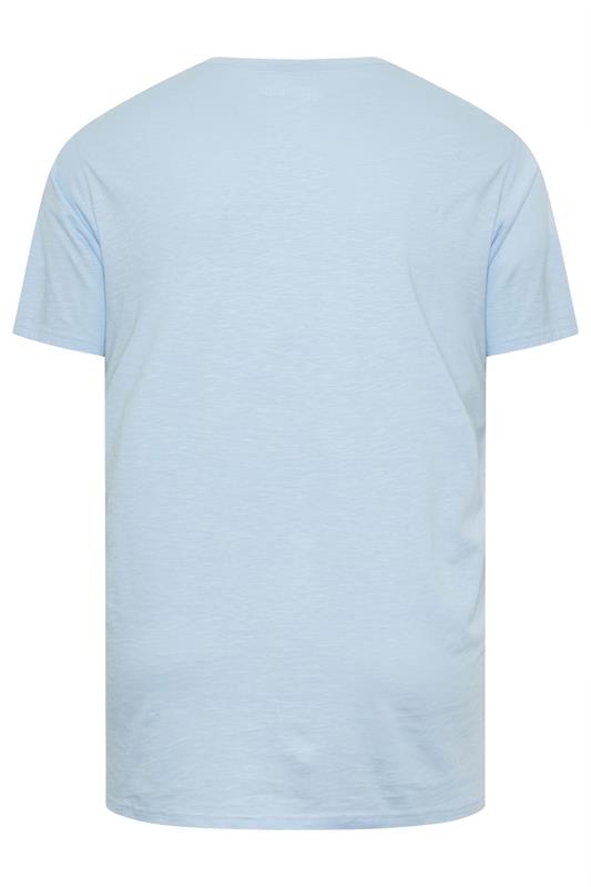 BadRhino Big & Tall Light Blue Flower Pocket T-Shirt | BadRhino 8