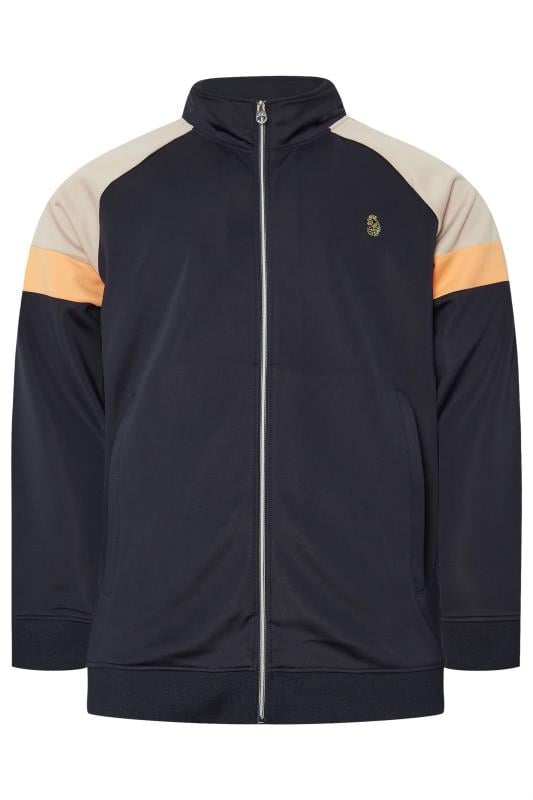 LUKE 1977 Big & Tall Navy Blue Track Jacket | BadRhino 1