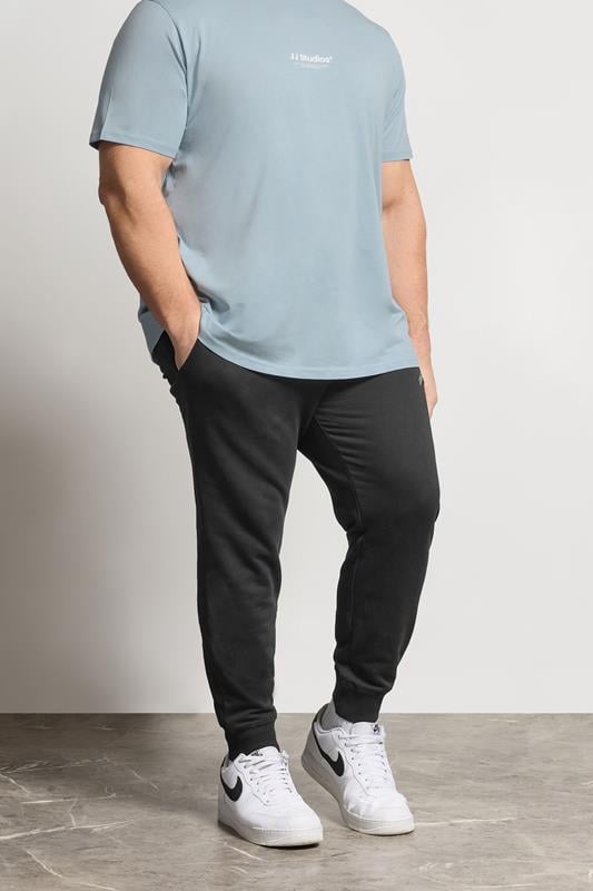 Men's  JACK & JONES Big & Tall Black Joggers