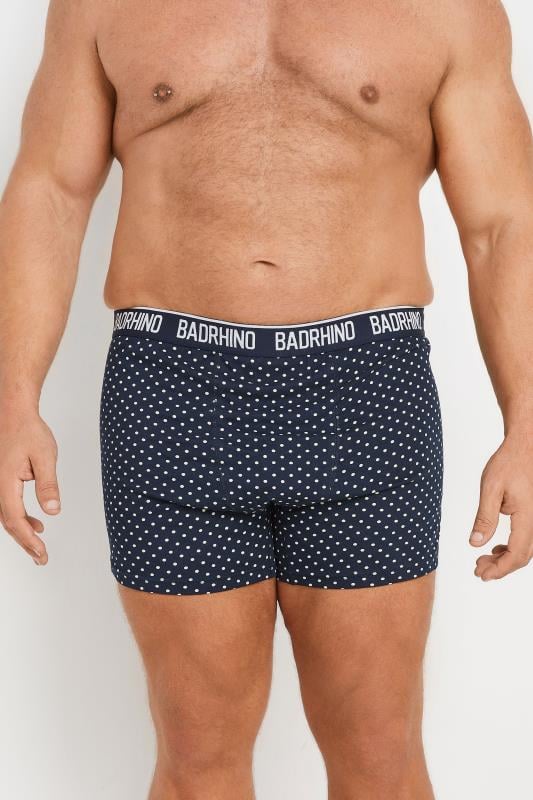 BadRhino Big & Tall 3 PACK Navy Blue Stripe & Spot Trunks | BadRhino 2