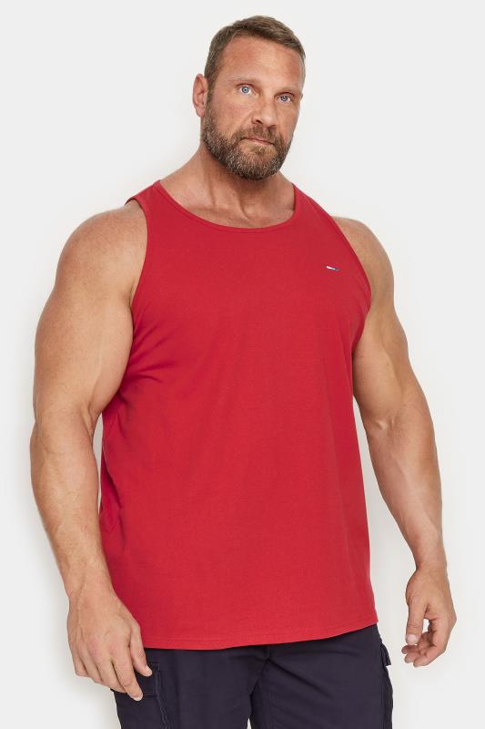 BadRhino Big & Tall Red Cotton Marl Vest | BadRhino 1