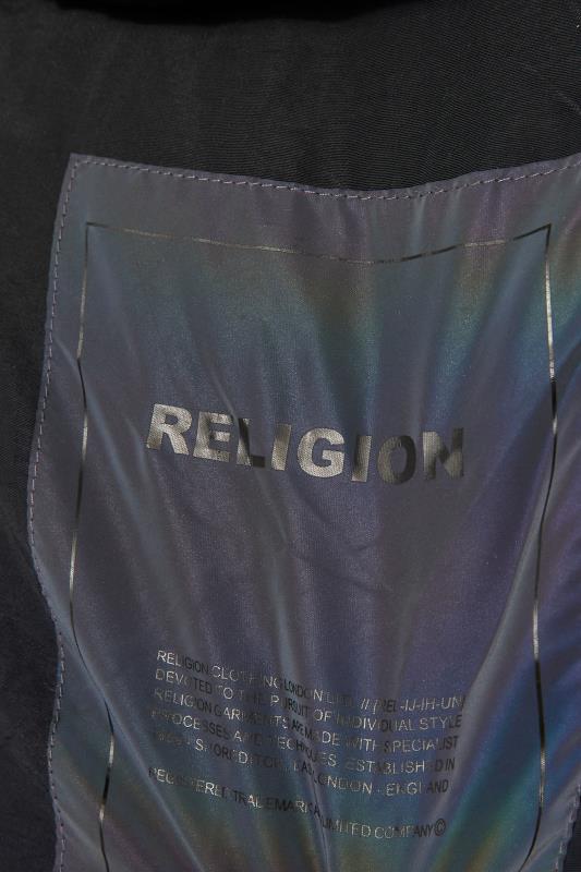 RELIGION Black & Khaki Green Reversible Parka Coat | BadRhino 7