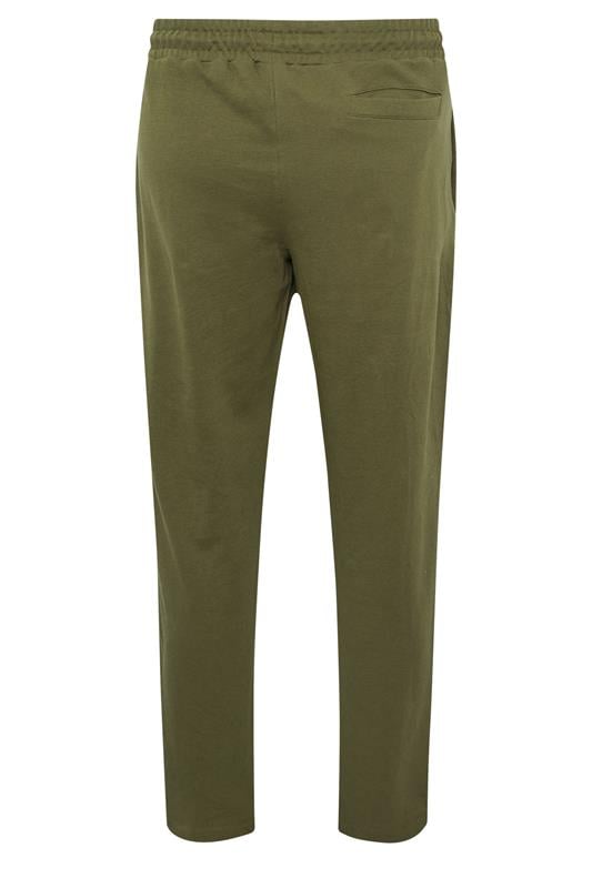 STUDIO A Big & Tall Khaki Green Pintuck Joggers | BadRhino 3