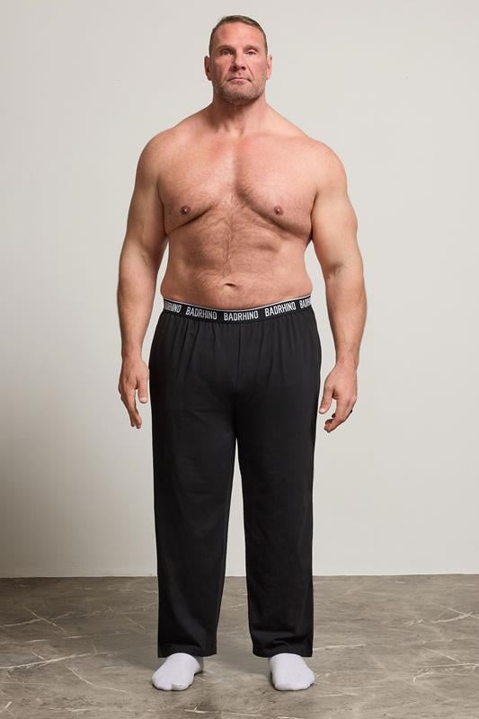 BadRhino Big & Tall Black Lounge Trousers | BadRhino 2