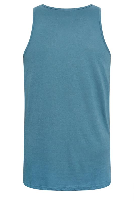 D555 Big & Tall Teal Blue Muscle Vest | BadRhino 3