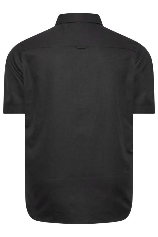 D555 Big & Tall Black Short Sleeve Oxford Shirt | BadRhino 4