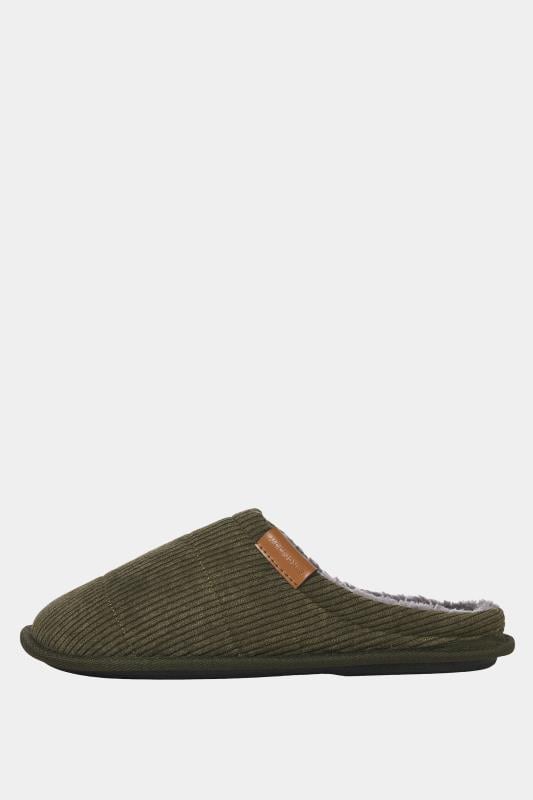 JACK & JONES Olive Green Mule Slippers | BadRhino 2