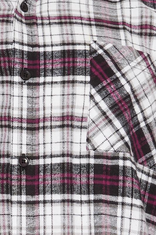 BadRhino Big & Tall Black Check Print Long Sleeve Flannel Shirt | BadRhino 3