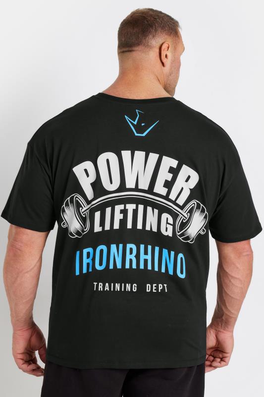 IronRhino Big & Tall Black 'Power Lifting' T-Shirt | BadRhino 3