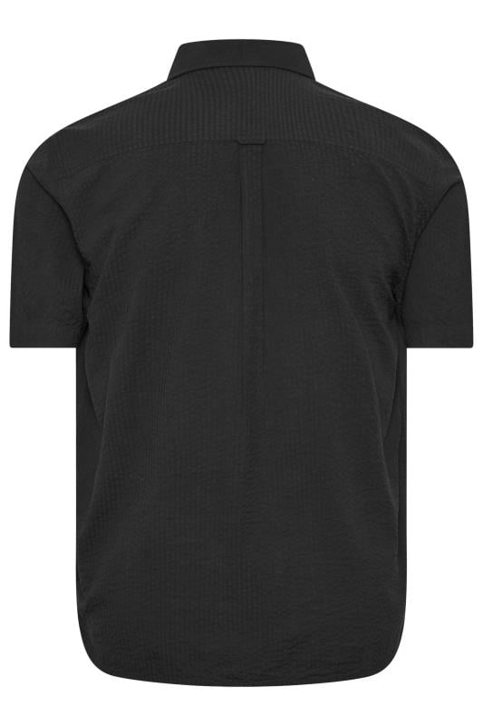 BadRhino Big & Tall Black Seersucker Short Sleeve Shirt | BadRhino 4