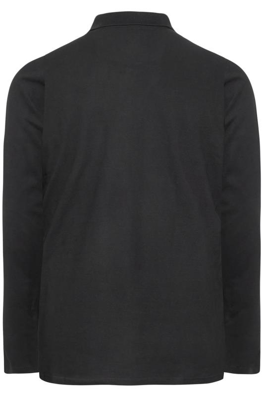 BadRhino Black Essential Long Sleeve Polo Shirt | BadRhino