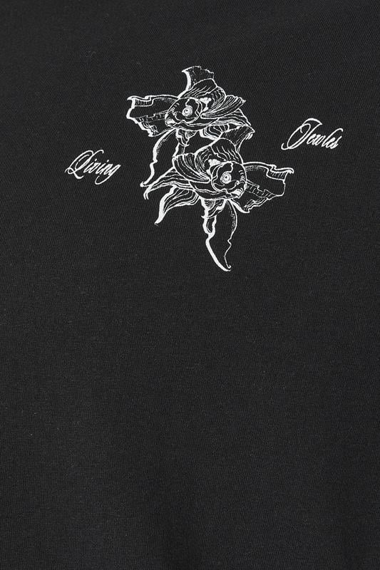 JACK & JONES Big & Tall Black Japanese Graphic Print T-Shirt | BadRhino 3