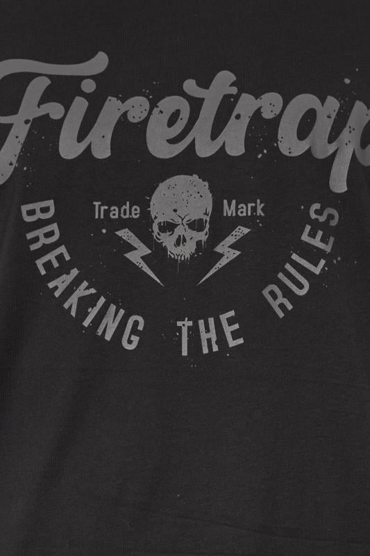 FIRETRAP Big & Tall Black 'King Skull' T-Shirt | BadRhino 2