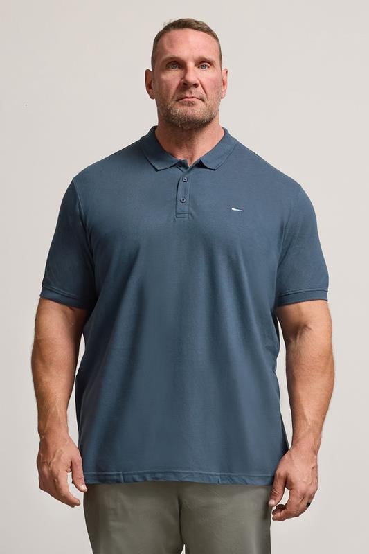 Men's  BadRhino Big & Tall Dark Blue Core Polo Shirt