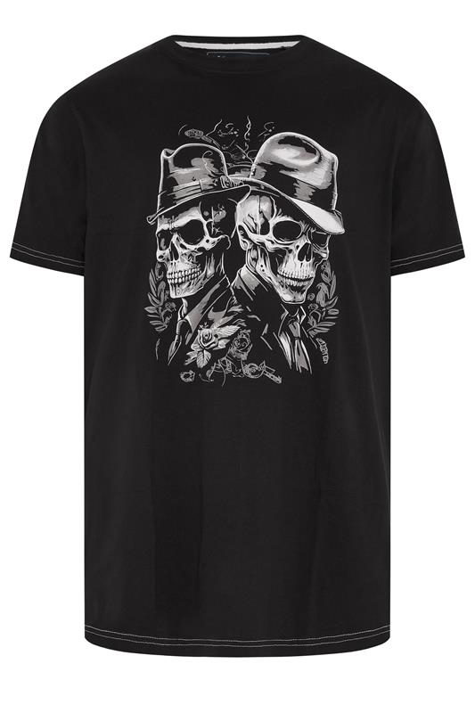 KAM Big & Tall Black Gentleman Skull T-Shirt | BadRhino 2