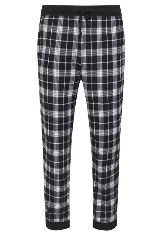 BadRhino Big & Tall Grey Check Print Pyjama Trousers | BadRhino 4